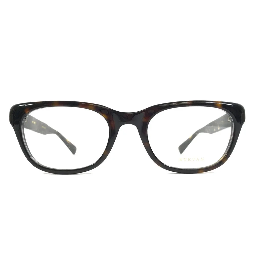 Eyevan Eyeglasses Frames Malecon-E DT Dark Tortoise Horn Rim Browline 51-21-145